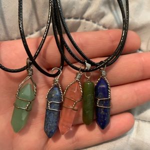 Healing crystal necklaces